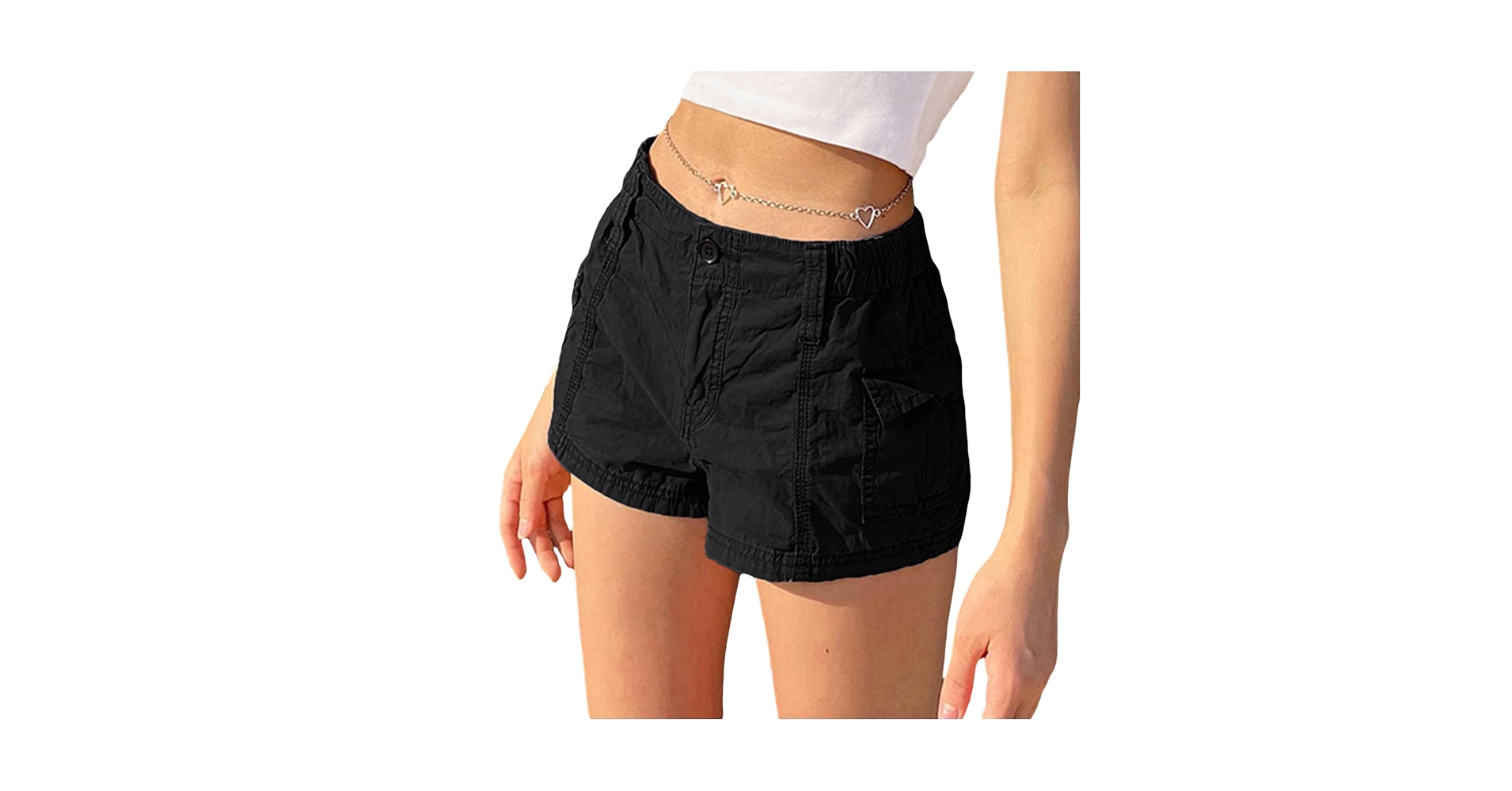 Amazon.com: Women Sexy Low Rise Shorts Y2k Vintage Solid
